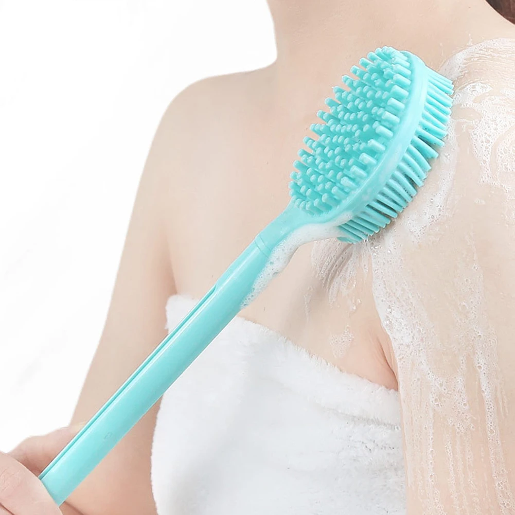 

Wonderlife Shower Body Brush Silicone Long Handle Bathroom Wash Brush Bathing Massage Back Body Scrubber Exfoliating Brush