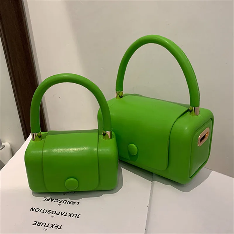 

Candy Colors Mini Tote Bag 2021 Summer New High-quality PU Leather Women's Designer Handbag Luxury Brand Shoulder Messenger Bag
