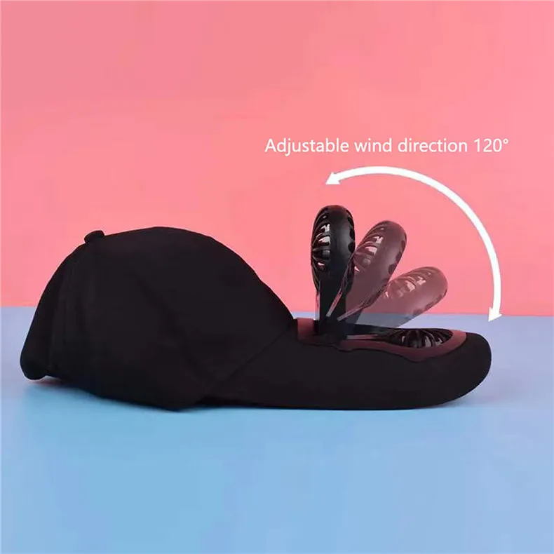 

Portable USB Charging Fan Hat Unisex Adjustable Summer Sunscreen Sports Baseball Caps UV Protect Visors Mini Cooler Fan 2021 New