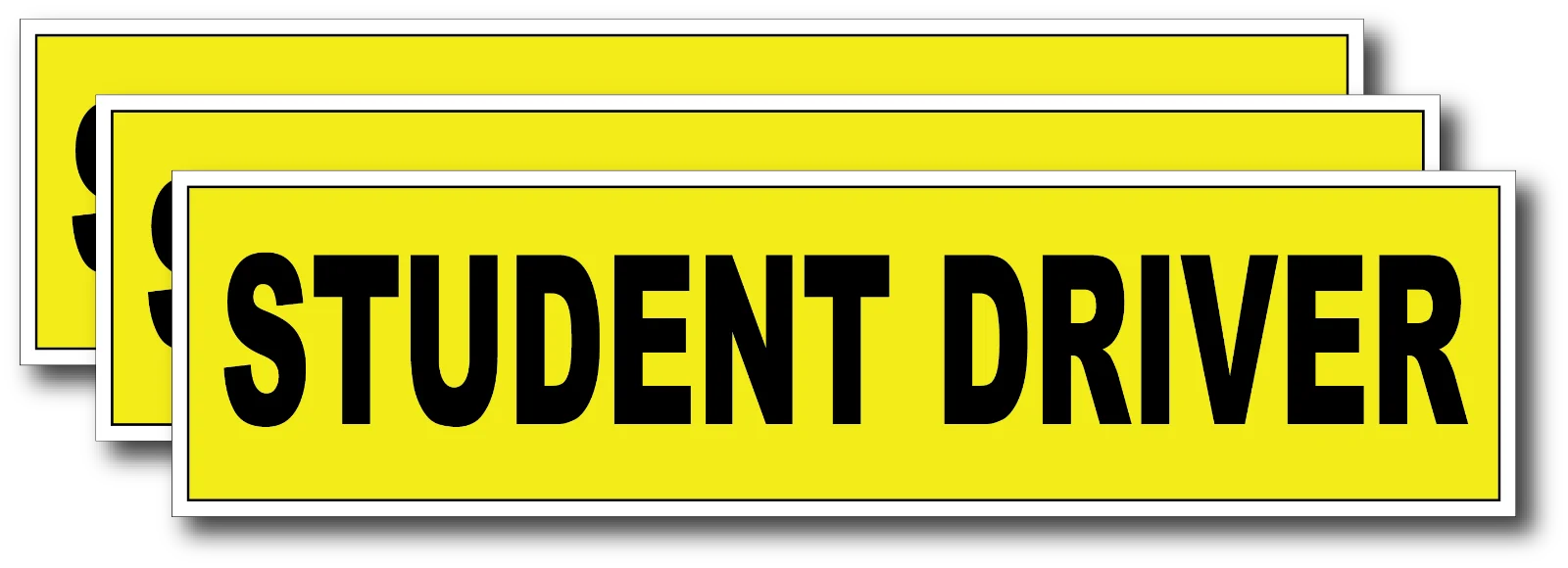 

3 Pack Student New Driver Please Be Patient Bumper Sticker Decal Car Truck Vinyl Stickers for Cars, Motos, Laptops, Phones