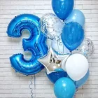 Детские воздушные шары на день рождения, 12 шт.лот, с 40-дюймовым гелиевым номером, 1украшение на 1-й день рождения, детский праздник, 678 лет
