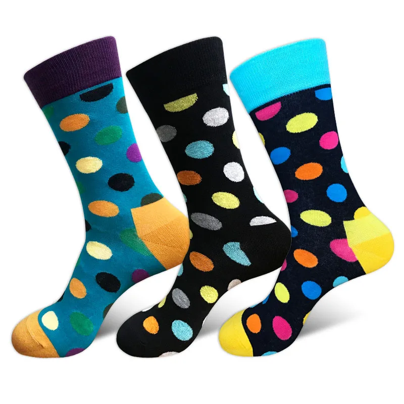 

European and American trendy brand new socks socks wholesale polka dot cotton trendy socks men's personalized stockings