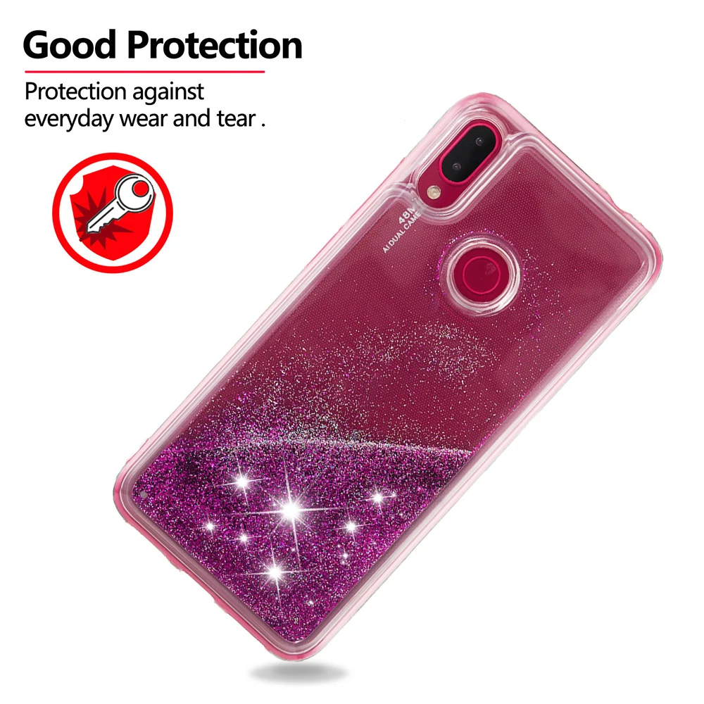 Блестящий Мягкий чехол для Xiaomi Redmi Note 7 6 Pro, милые плавающие блестки, полное покрытие, Xao mi xiomi Red mi Note7 Note6 Pro 6Pro