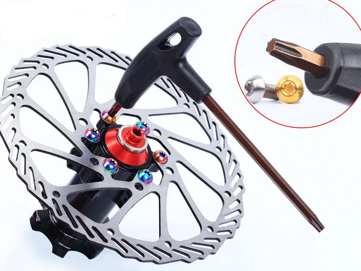 Bicycle Brake Disc T25 Wrench For MTB RotorsTorx Head Bolt Screwdriver T-wrench Repair Cycling Tool | Спорт и развлечения