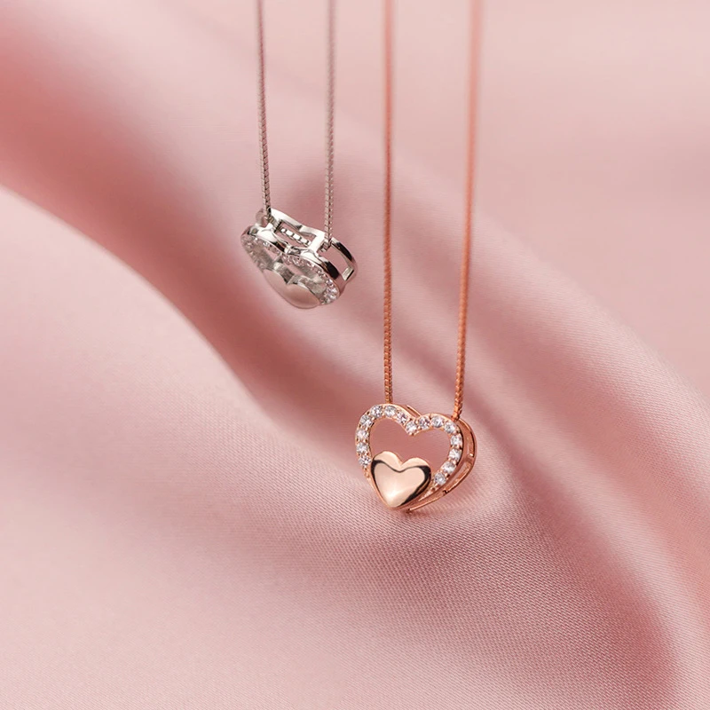 Чистое Серебро 925 пробы ювелирные изделия для женщин романтические стразы