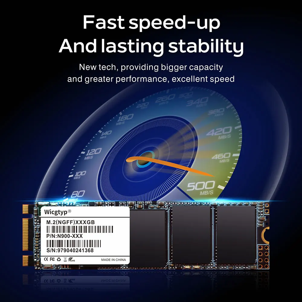 Wicgtyp M.2 жестких дисков SATA SSD 64 ГБ 128 ГБ 256 512 1 ТБ HDD M2 NGFF SSD M.2 2280 мм 2 ТБ HDD жесткий диск для ноутбук Xiaomi