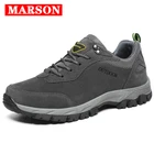 Мужские зимние кроссовки MARSON, водонепроницаемые ботинки с круглым носком, популярные ботинки для пустыни и прогулок, большие искусственные кроссовки
