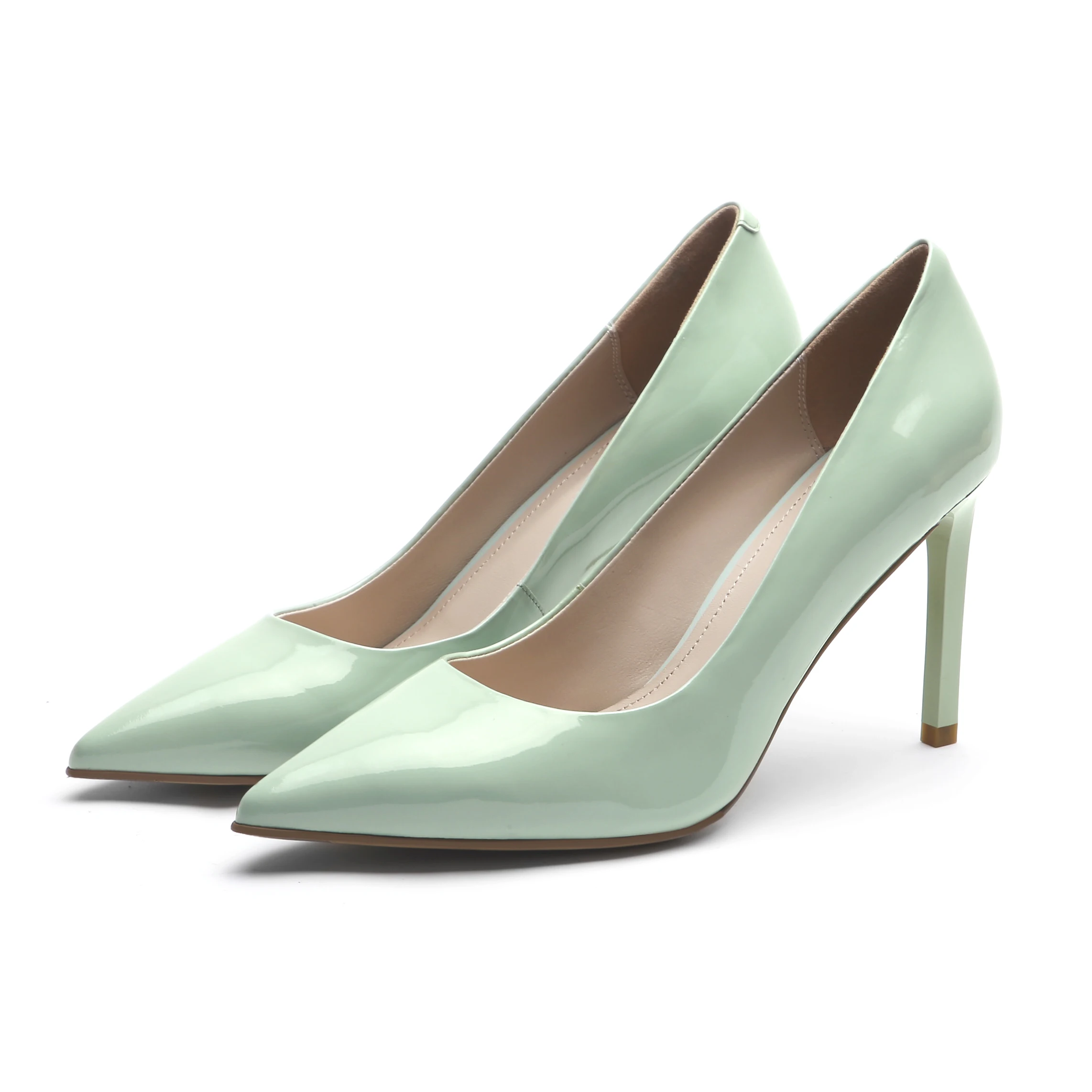 Туфли Tanariya женские из натуральной лакированной кожи заостренный носок высокий