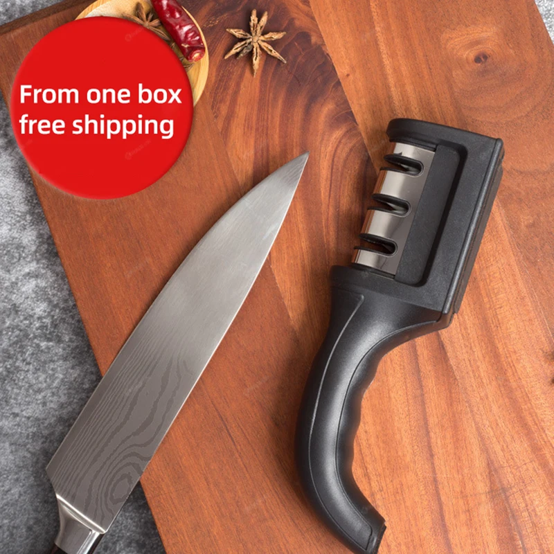 

Kitchen creative sharpening artifact three-stage sharpening stick emery sharpening stone electric scissors sharpener