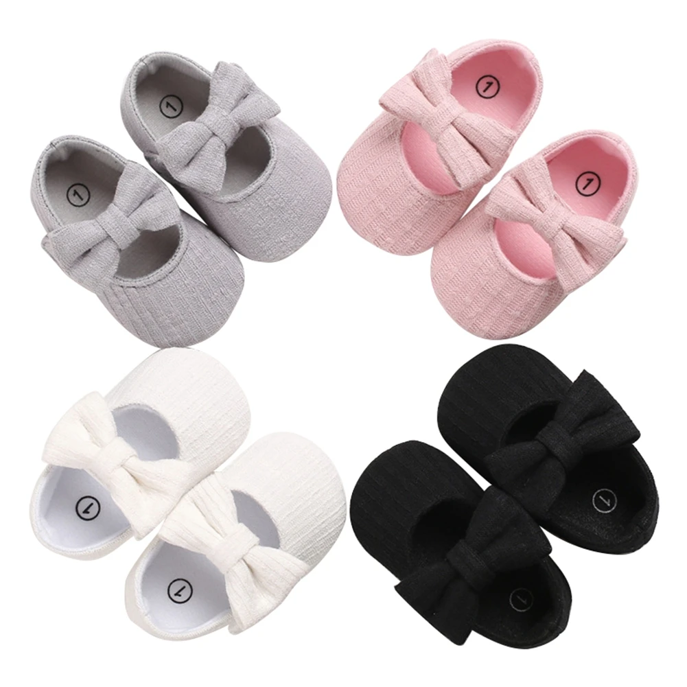 

Baby Infant Girls Bow Knot Solid First Walker Soft Sole Shoes Newborn Infant Toddler Girls Princess Moccasins Solid Soft Shoes