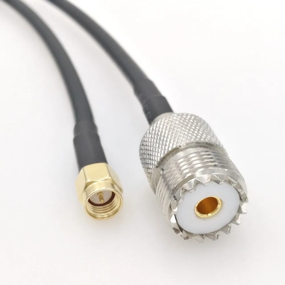 SMA Male To UHF SO-239 Female RG58 30FT/10M RF Pigtail Jumper Cable