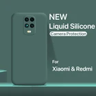 Оригинальный мягкий чехол из жидкого силикона для Xiaomi Redmi Note 9 Pro Max 9S K20 K30 Poco X3 NFC M3 F2 Pro Mi 9t Mi9t, противоударный чехол