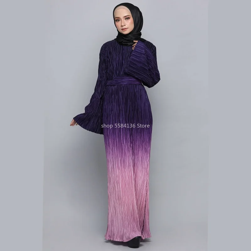 Мусульманская юбка карандаш со складками длинное платье пачка с рукавом