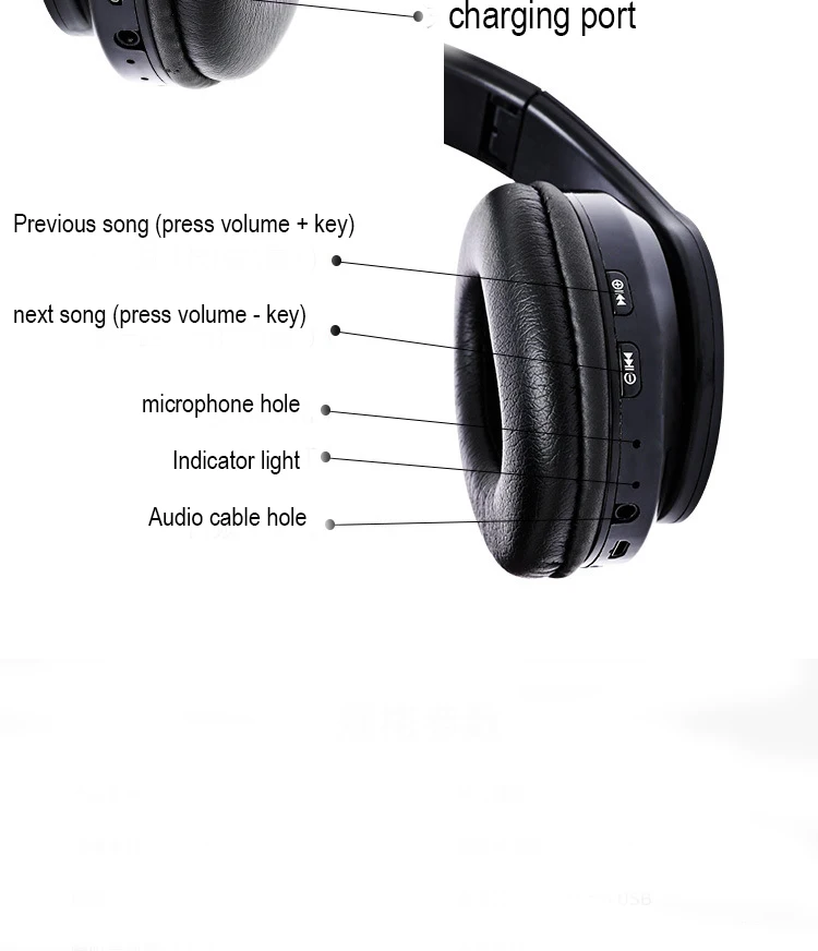 Наушники с шумоподавлением Bluetooth наушники беспроводная гарнитура Накладные