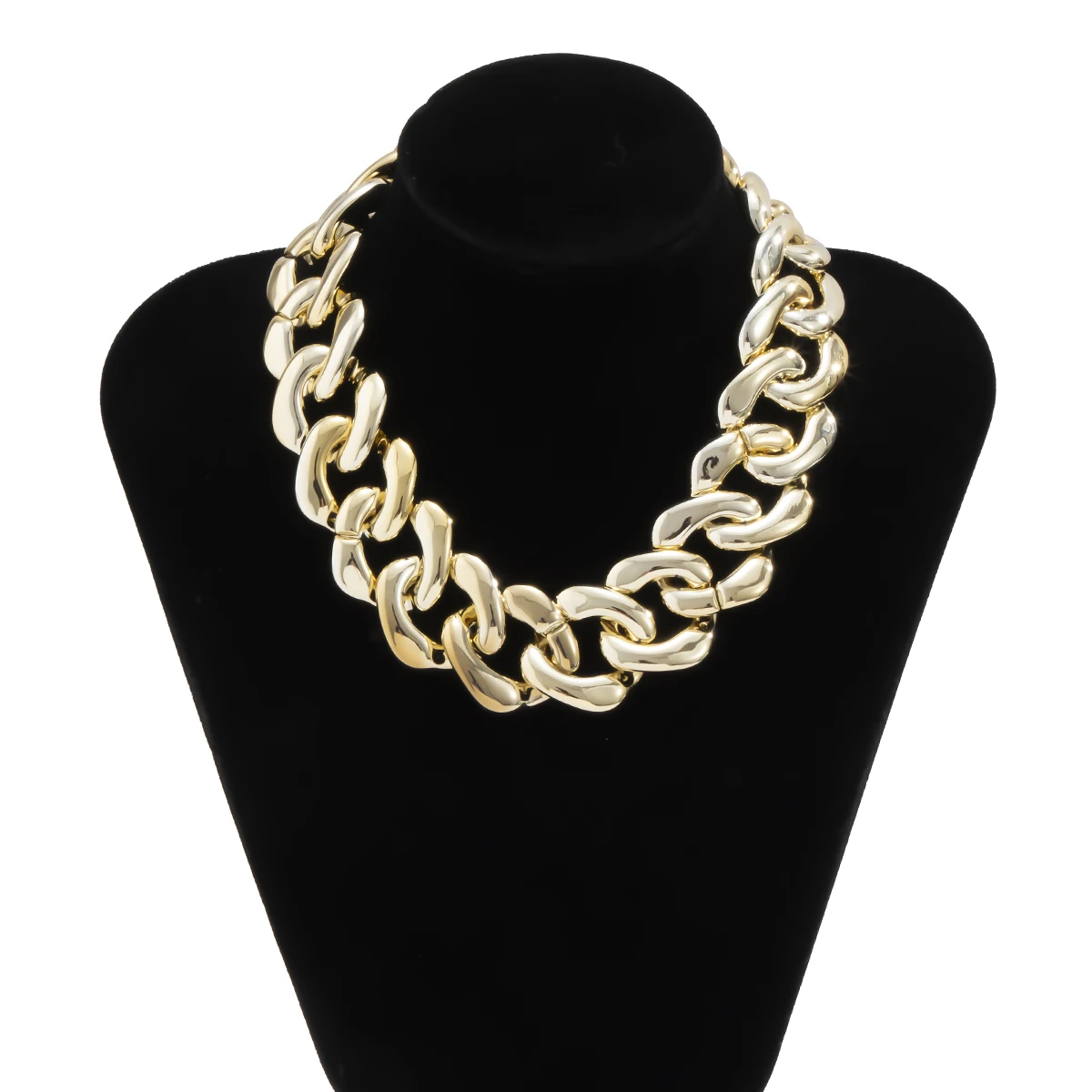 

2021 New Hip Hop Acrylic Choker Necklace Exaggerated Big Chunky Chain Necklace Female Jewelry Steampunk Men Women Accessories