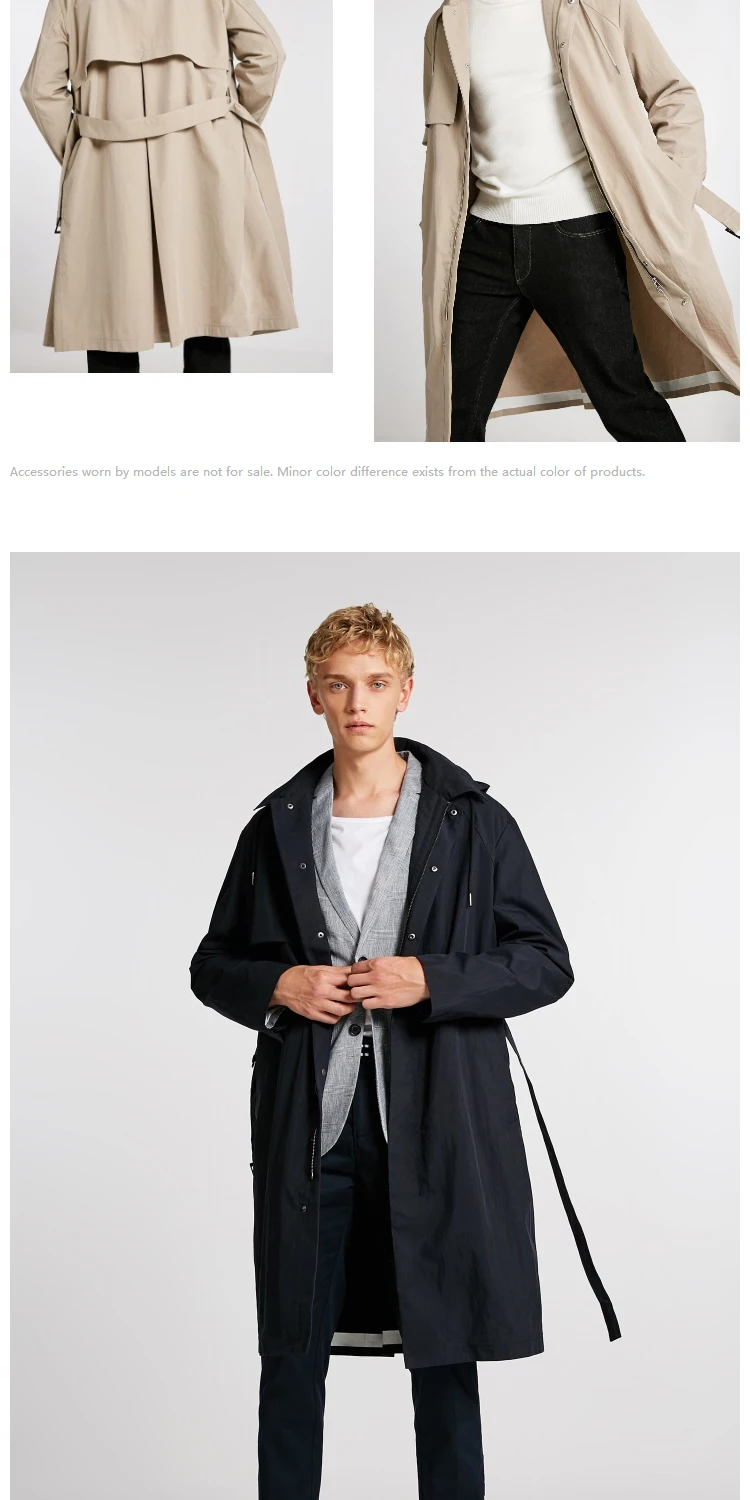 JackJones осенний мужской Тренч Повседневная Бизнес ветровка длинная куртка 218321566