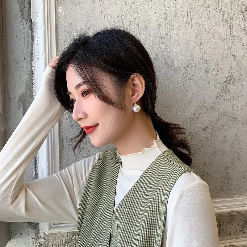 Новые модные новые милые жемчужные рандомные геометрические серьги Joker