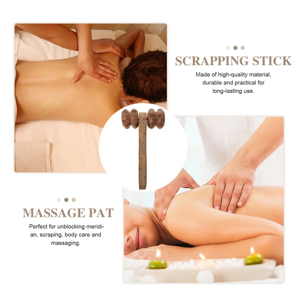 

Useful Wood Muscle Stretch Massager Practical Back Massager Muscle Roller