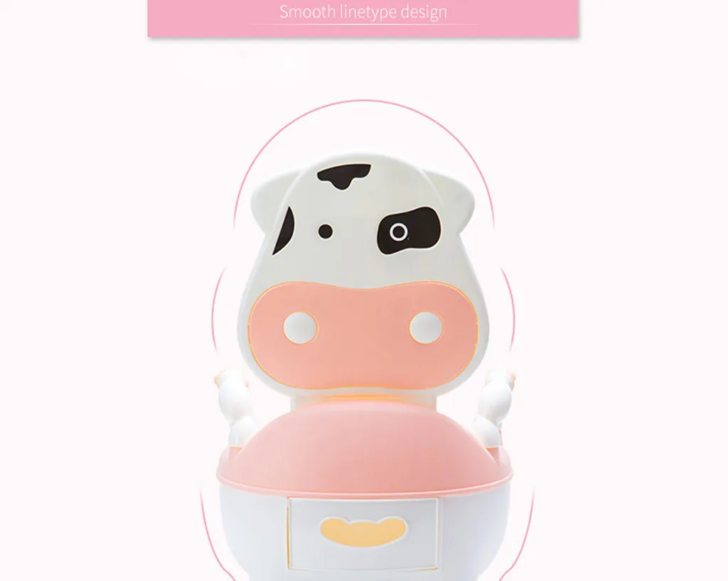 Детская Милая коровья горшок унитаз обучающая сковорода сиденье для унитаза