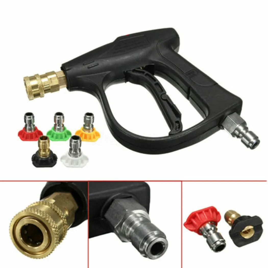 

Pressure Washer Gun Washer Gun Foam Lance 0/15/25/40/60 Degree Nozzle 3000PSI