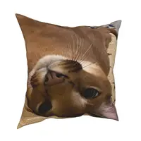Подушка с забавными рисунками котов#5