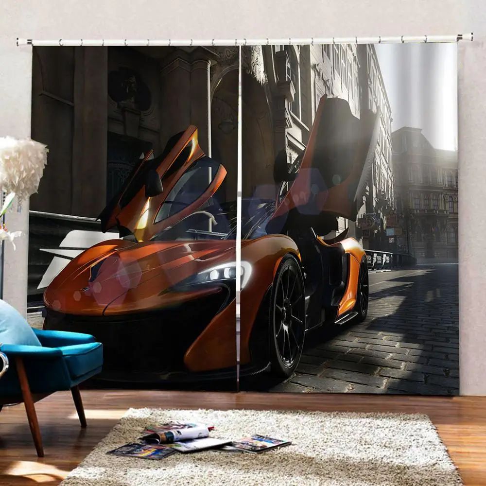 Пользовательские 3D занавески s затемненные Оконные Занавески для гостиной