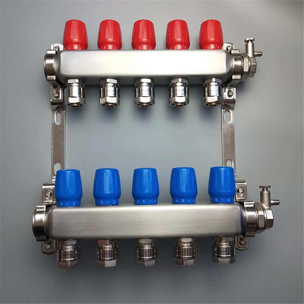 

Large Flow Water Separator 304 Nonmagnetic Stainless Steel Water Separator Household Floor Heating 2-8 Way