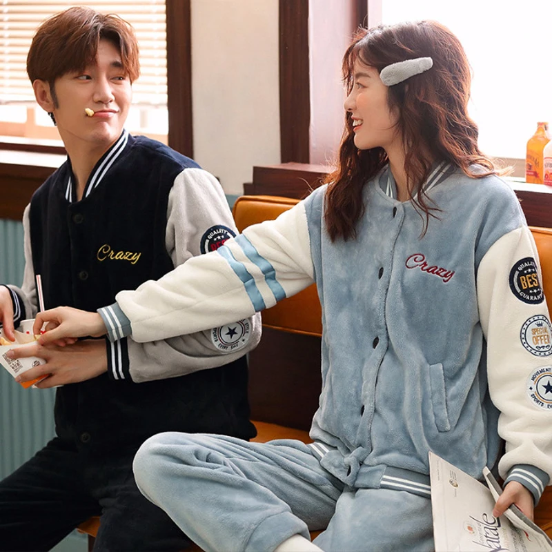 2020 фланелевые пижамы для пар женские зимние утолщенная теплая удобная домашняя