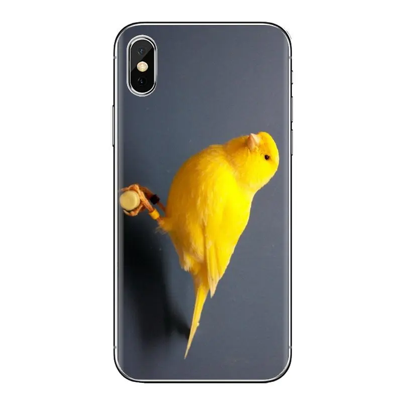 Soft Transparent Bag Case For iPod Touch Apple iPhone 4 4S 5 5S SE 5C 6 6S 7 8 X XR XS Plus MAX Mosaic yellow Types Canary Birds |