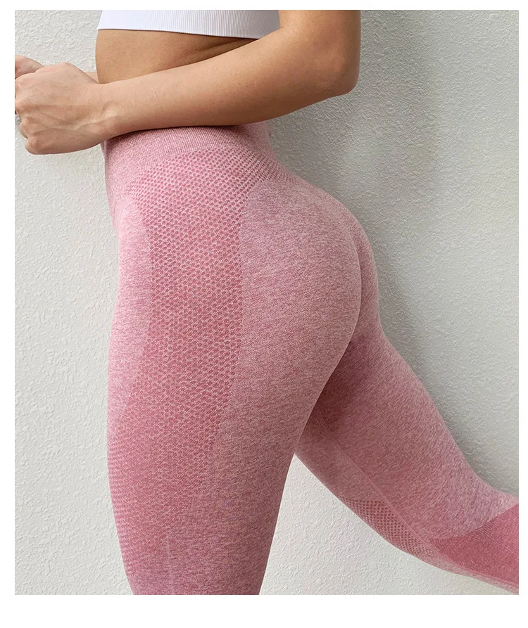 Женские Бесшовные Леггинсы для фитнеса штаны занятий йогой быстросохнущие