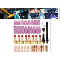 51pcs tig gas lens collet body consumables kit fit wp 17 18 26 tig welding torch