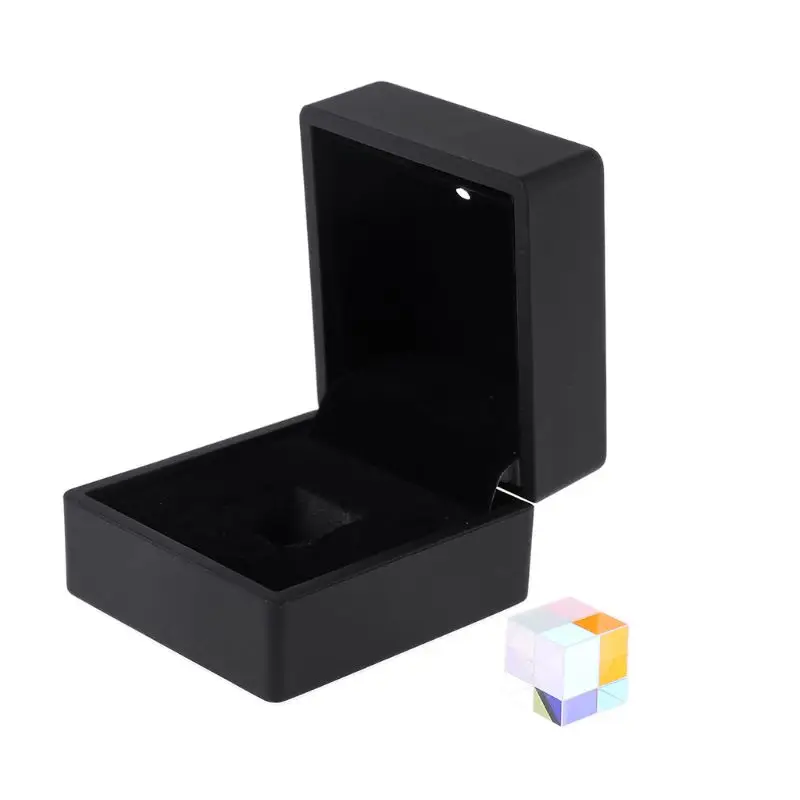 Color-collecting Prism Optical RGB glass prism 6-sided Light X Cube With Box Color Square Glass | Инструменты