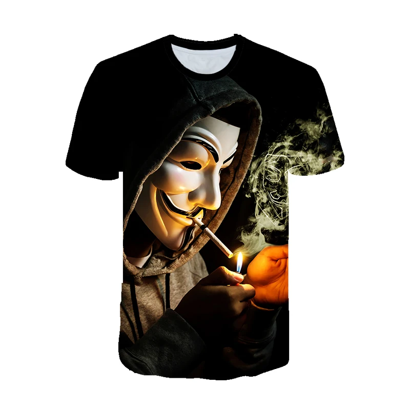 Мужская и женская футболка с 3D принтом летняя в виде лица Джокера модная ужаса
