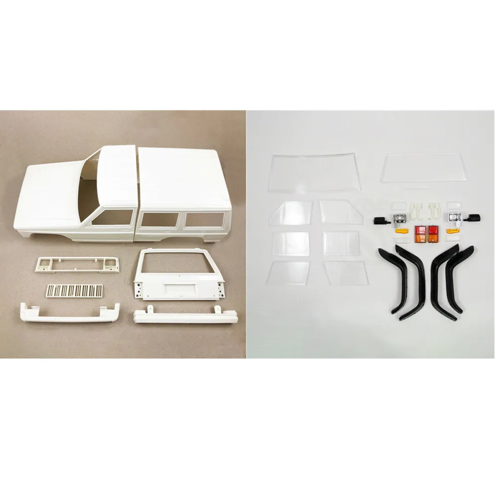 

RC Car Body Shell For 1/10 Cherokee XJ Hard Body 12.32inch 313mm Wheelbase with FREE Metal Emblem Set (2019 Version)