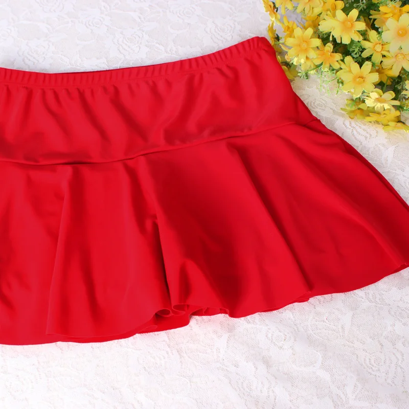 Юбки-бикини для молодых женщин одноцветная универсальная юбка с оборками