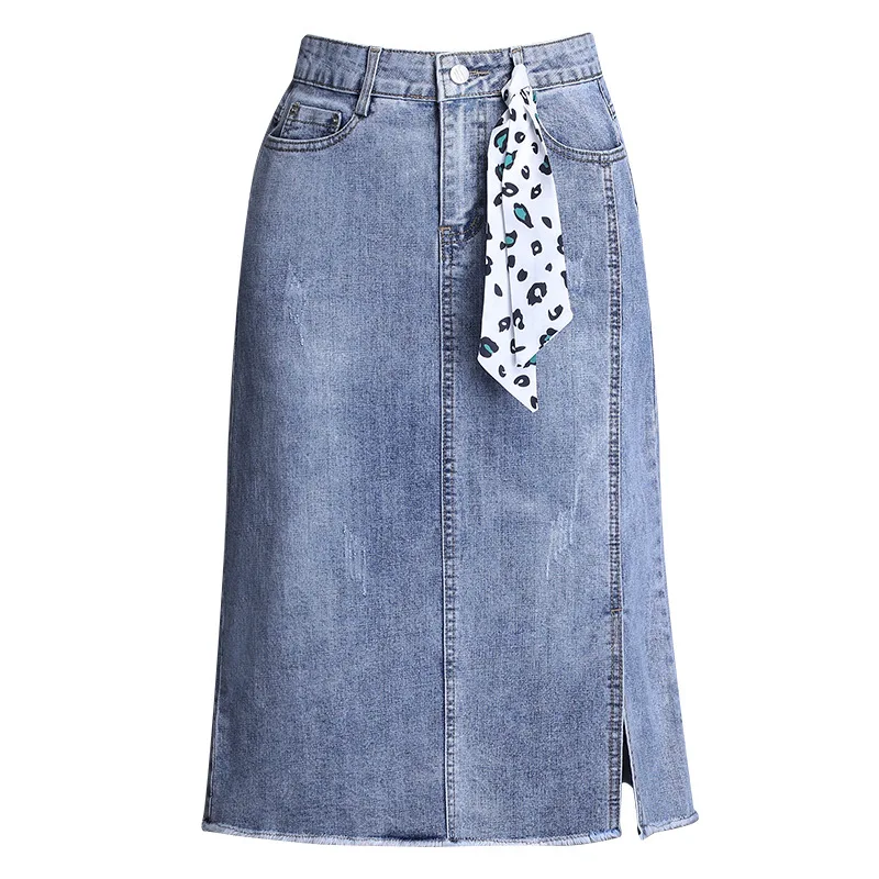 

Длинная джинсовая юбка для женщин в винтажном стиле; С высокой талией винтажный купальник с завышенной талией джинсы юбка размера плюс прям...