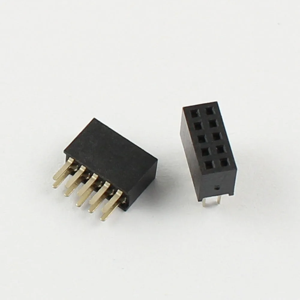 20 штук 1 27 мм Pitch Female 2x5 Pin 10 пин двухрядные DIP прямые штыревой разъем полосы|pin strip