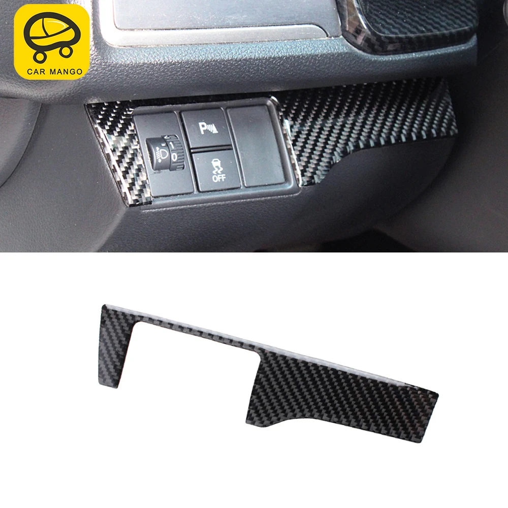 

Аксессуары для автомобиля из углеродного волокна для Honda Civic 10 2016-2021, панель управления передней фары, наклейка на рамку переключателя, отдел...