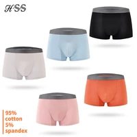 hss cotton underwear men boxers 3pcslot healthy soft fashion male under wear lingerie underpants morandi color 3xl 4xl 5xl