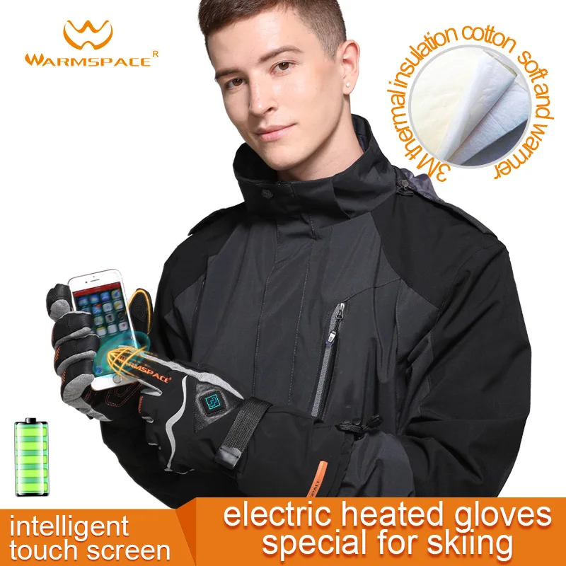 Умные перчатки с электрическим подогревом Warmspace 7 4 В зимние теплые