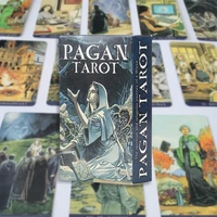 2021 new english pagan tarot 78 cards borderless sign hexagram back oracle deck boarding game home playing cards pdf guide book