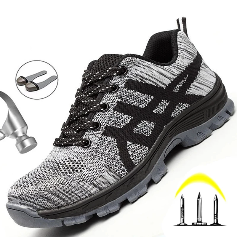 Work Sneakers Men Indestructible Steel Toe Work Shoes Safety Boot Men Shoes Anti-puncture Working Shoes For Men Dropshipping