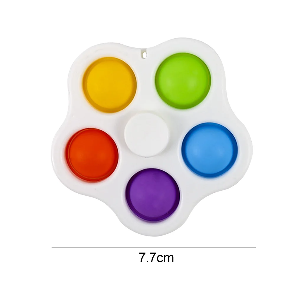 

Color Push Bubble Decompression Artifact Toys Press Plate Vent Toy Silicone Bubble Sound Dimple Toy Keychain