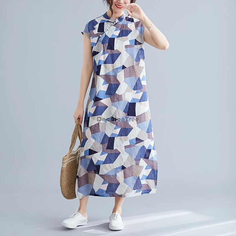 2021 Сетчатая ткань Китайское платье Ципао qipao вечерние восточные длинное хлопок