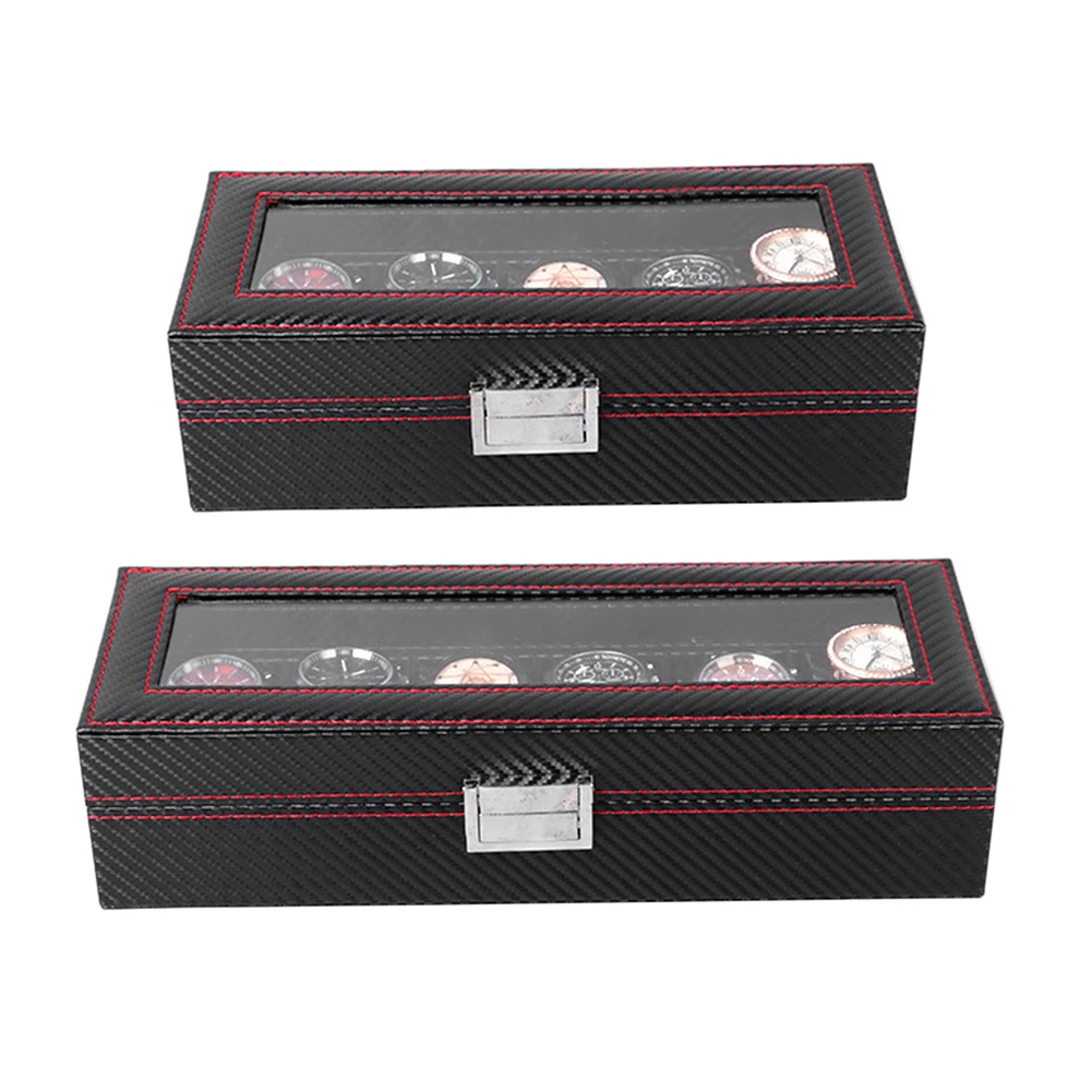 5/6 Slot Jewelry Watch Storage Box Bracelet Organizer Glass Transparent Case Wristband Lover Collect