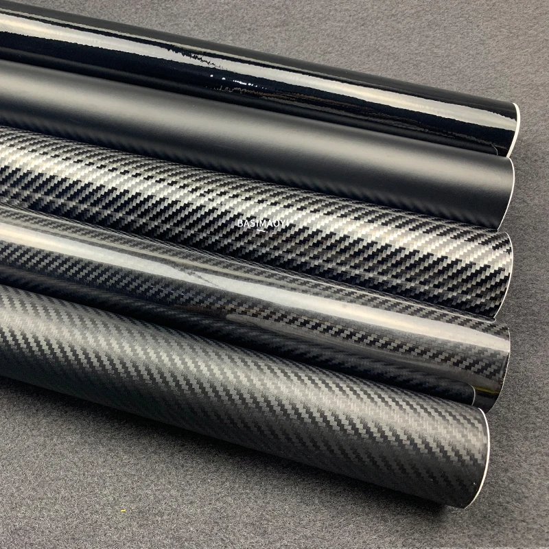 Пленка черная глянцевая виниловая из углеродного волокна наклейка