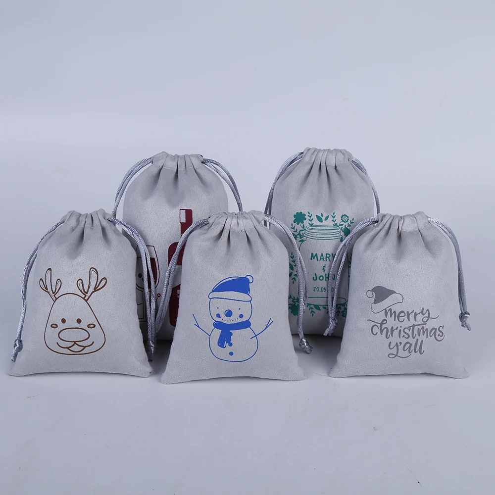 Фланелевые подарочные сумки для ювелирных изделий шикарные мешочки на шнурке