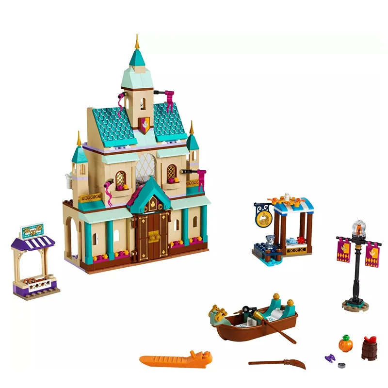 

Disney Frozen II Arendelle Castle Village Princess Building Blocks Kit Bricks Classic Movie Model Kids Toys For Children Gift