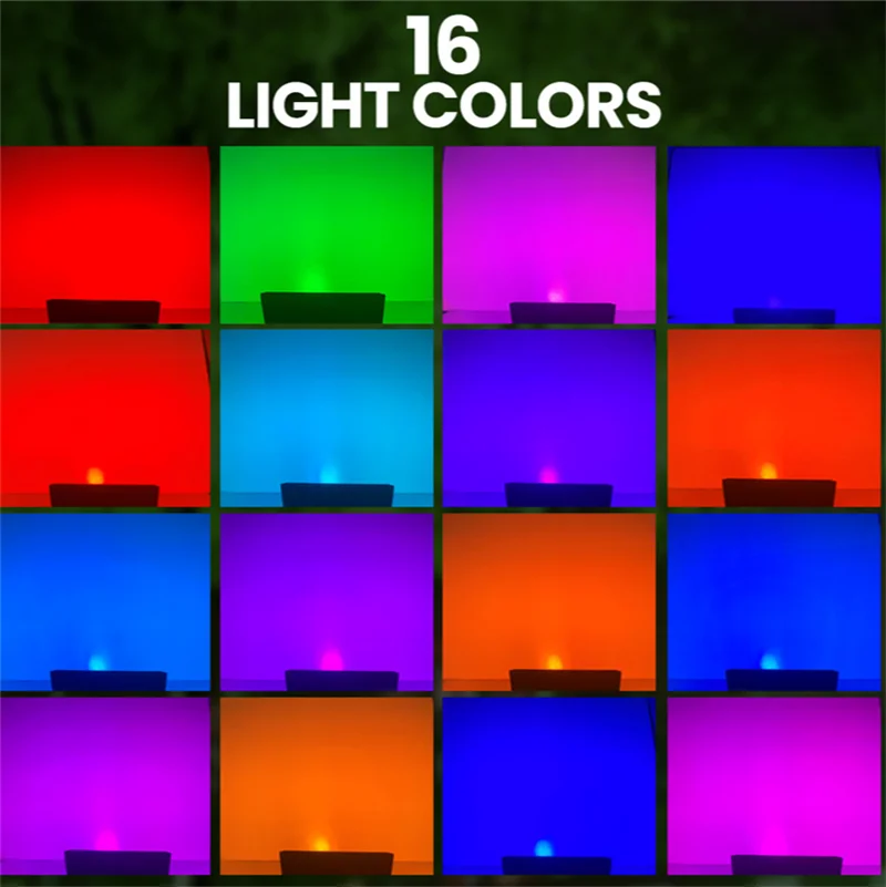 Солнечный RGB прожектор светильник с пультом дистанционного управления