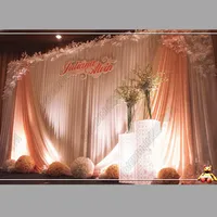 20FT*10FT pink swags wedding backdrop curtain drape event party celebration stage background drapes wall decoration 2020